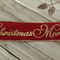 2 1/2" Wired Ribbon Gold Glitter Merry Christmas Red - 10 Yards